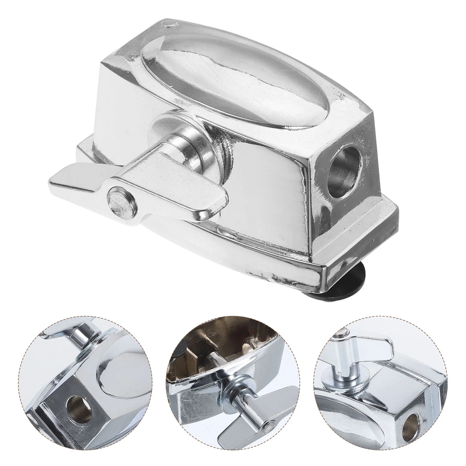 Drum Kit Saddle Lug Adjuster Snare Accessories (l18 Saddle-52mm) Floor Tom Leg Silver Plated Iron Stand