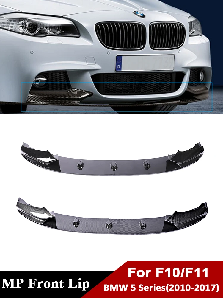 Carbon Look Front Bumper Lip Splitter Rear Diffuser Spoiler For BMW 5 Series F10 F11 2012-2017 520i 523i 528i  M Sport M Tech