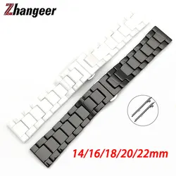 Ceramic Watchband Strap Quick Release 14mm 16mm 18mm 20mm 22mm Universal Wrist Band Fashion Women Bracelet Belt Accessories