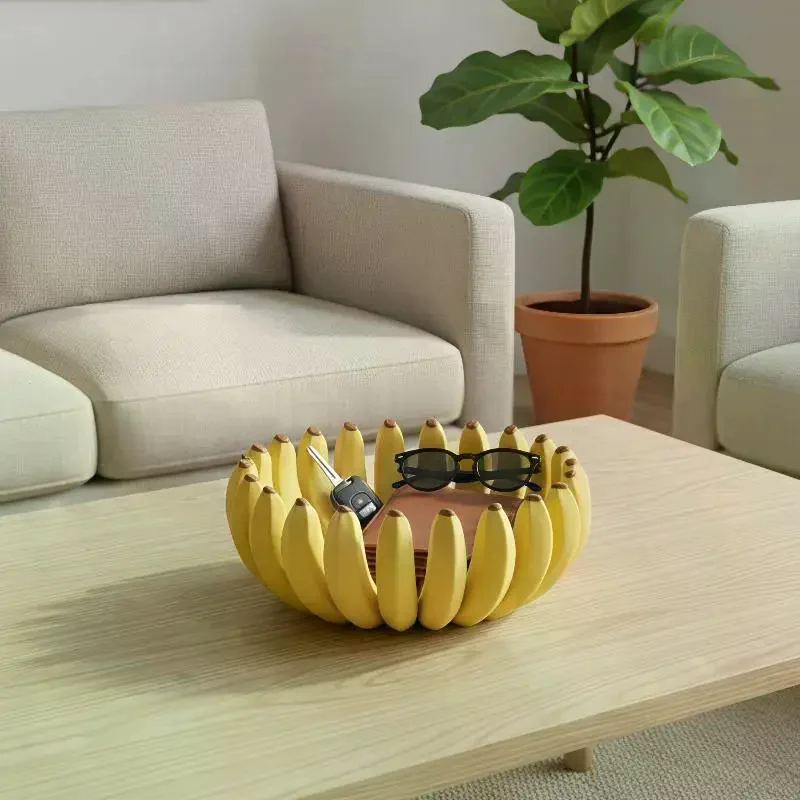 Creative Banana Shaped Storage Tray, 3D Printed Fruit Tray, Household Snack Storage Tray, Living Room Desktop Storage Container