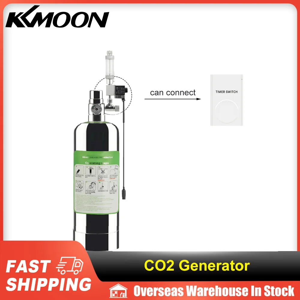 

Aquarium Stainless Steel Cylinder CO2 Generator System Kit with Solenoid Valve Bubble Diffuser Carbon Dioxide Reactor Kit Home