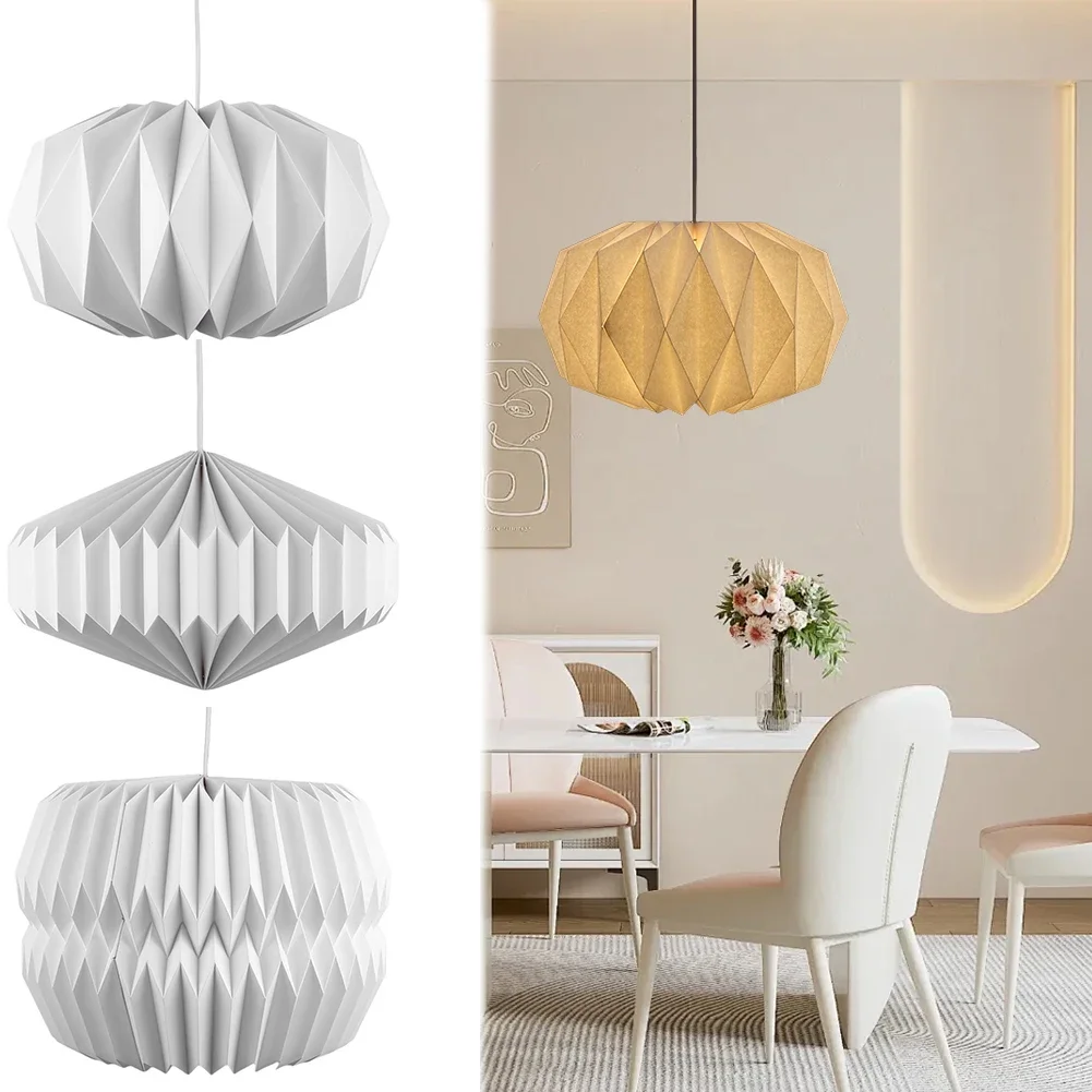 Paper Lamp Shade Hanging Light Shade Decorative Pendant Light Lampshade Ball Shaped Lamp Cover for Wedding Birthday Party