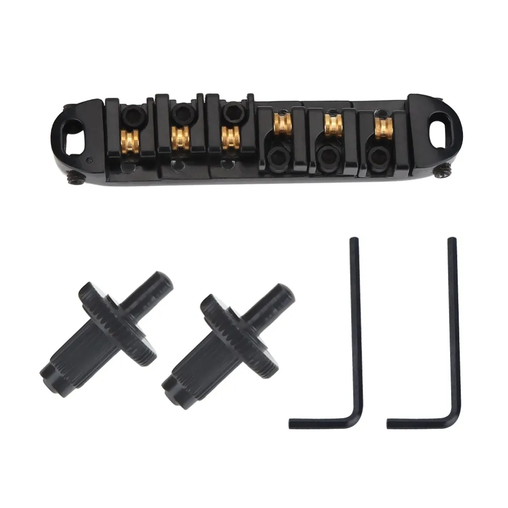 Premium Metal Roller Saddle Guitar Bridge 6-String Black Color Roller Bridge Saddle Bridge For Guitar