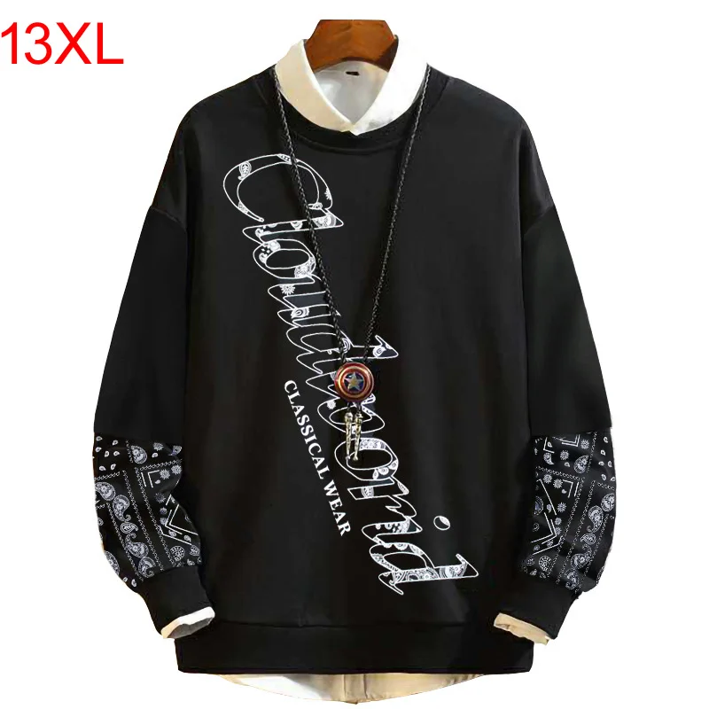 

Мужской свитер в стиле хип-хоп, размеры 10XL, 11XL, 12XL, 13XL, 190 кг