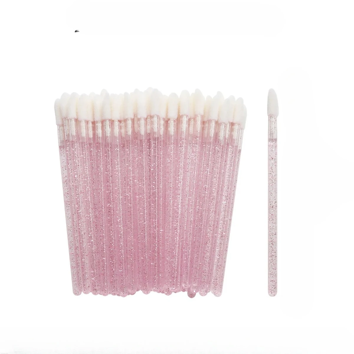 100/300 個ツール美容アクセサリー使い捨てリップブラシメイクブラシ口紅アプリケーターワンド卸売まつげエクステンション