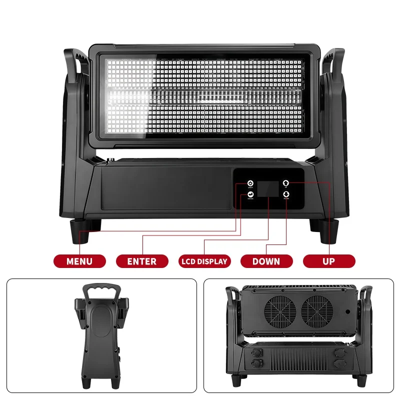 *IP65 Waterproof RGB LED Stage Light with Shaking Head Flash DMX512 Controlled for Outdoor DJ Concerts Discotheques and Bars