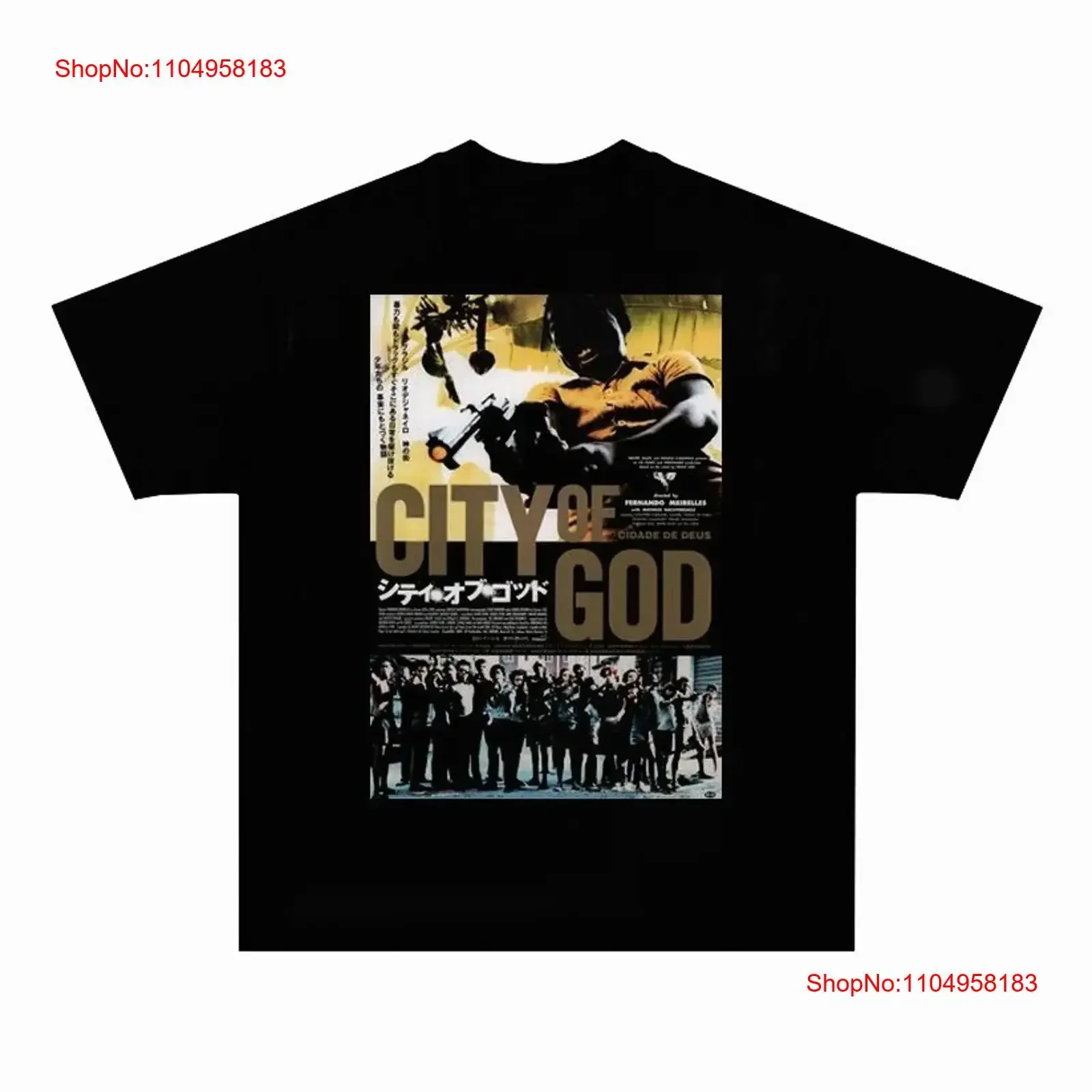 تي شيرت Vintage City 0f God Poster Movie لمحبي S 5XL قميص مريح مغسول عتيق للارتداء اليومي متعدد الاستخدامات غير رسمي