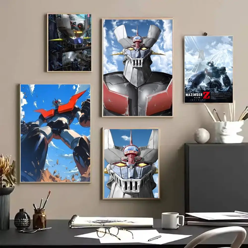 M-Mazinger Z Poster Stickers HD Waterproof Painting Wall Art for Bedroom Living Room Home Decor Decoration Gift