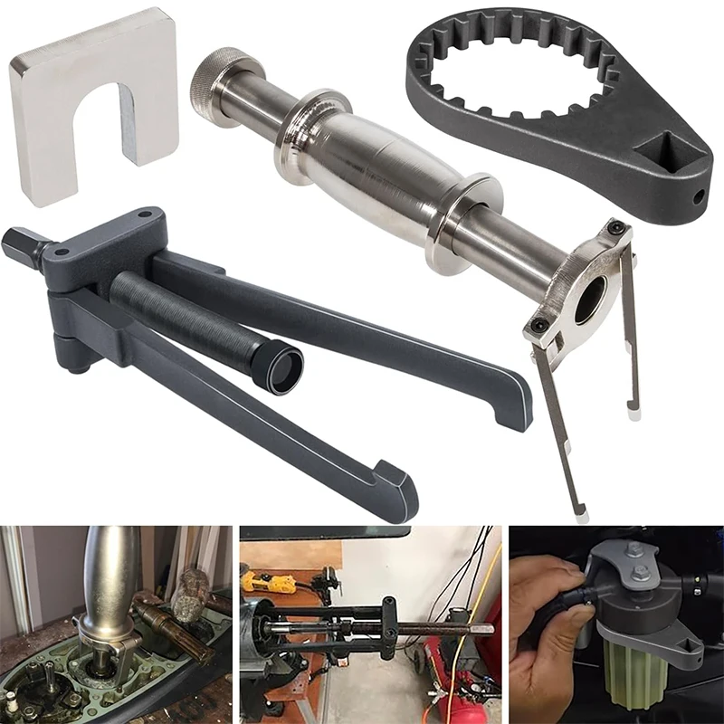 

Lower and Upper Bearing Carrier Puller & Fuel Filter Water Separator Wrench for Yamaha,Johnson,Evinrude,Mercruiser Outboard Tool