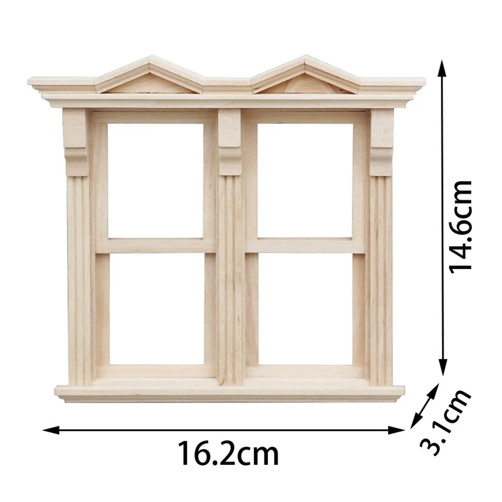 1/12 Dollhouse Miniature DIY Wooden , Dollhouse , Miniature Furniture Window