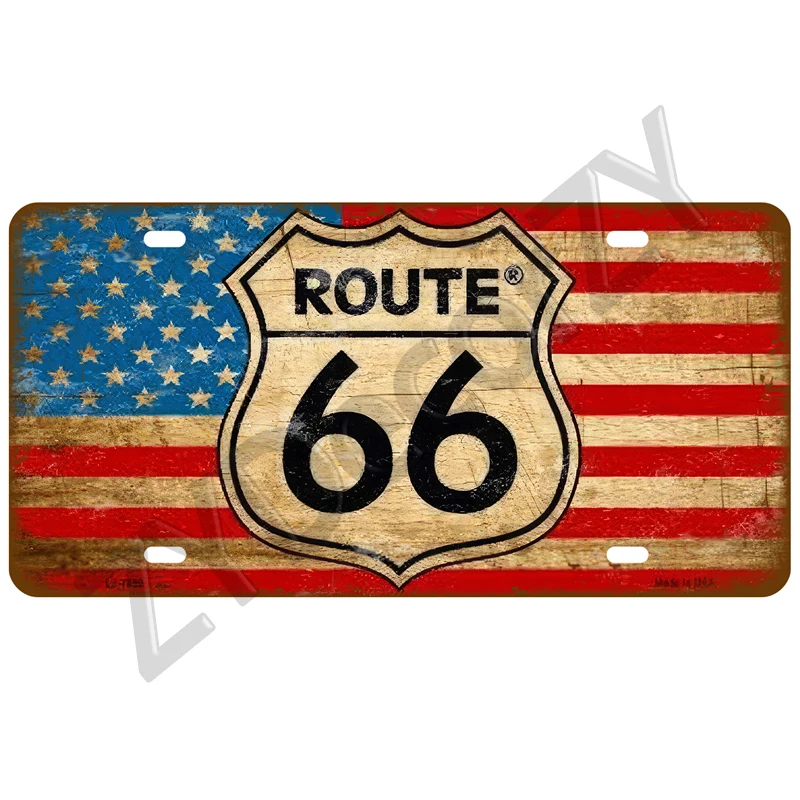 Car Metal Poster Tin Signs Home Wall Decor Route 66 Man Cave Plate Metal Sign Vintage Motorcycle For Garage Bar Pub Moto Club