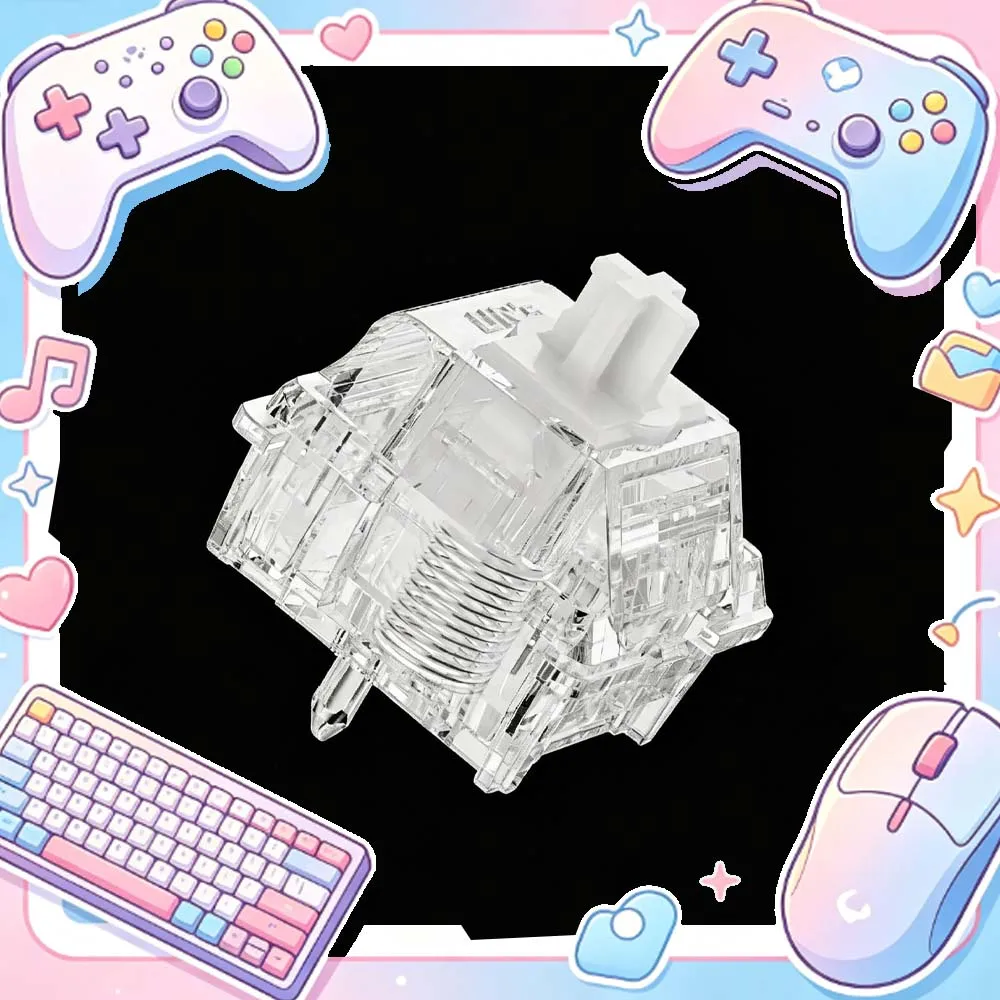 UR Ice Ultra Magnetic Switch Ultra Switch Linear for Magnetic Mechanical Keyboard 35g 50g 100m 3.5mm PC Pre Lubed Clear Stem