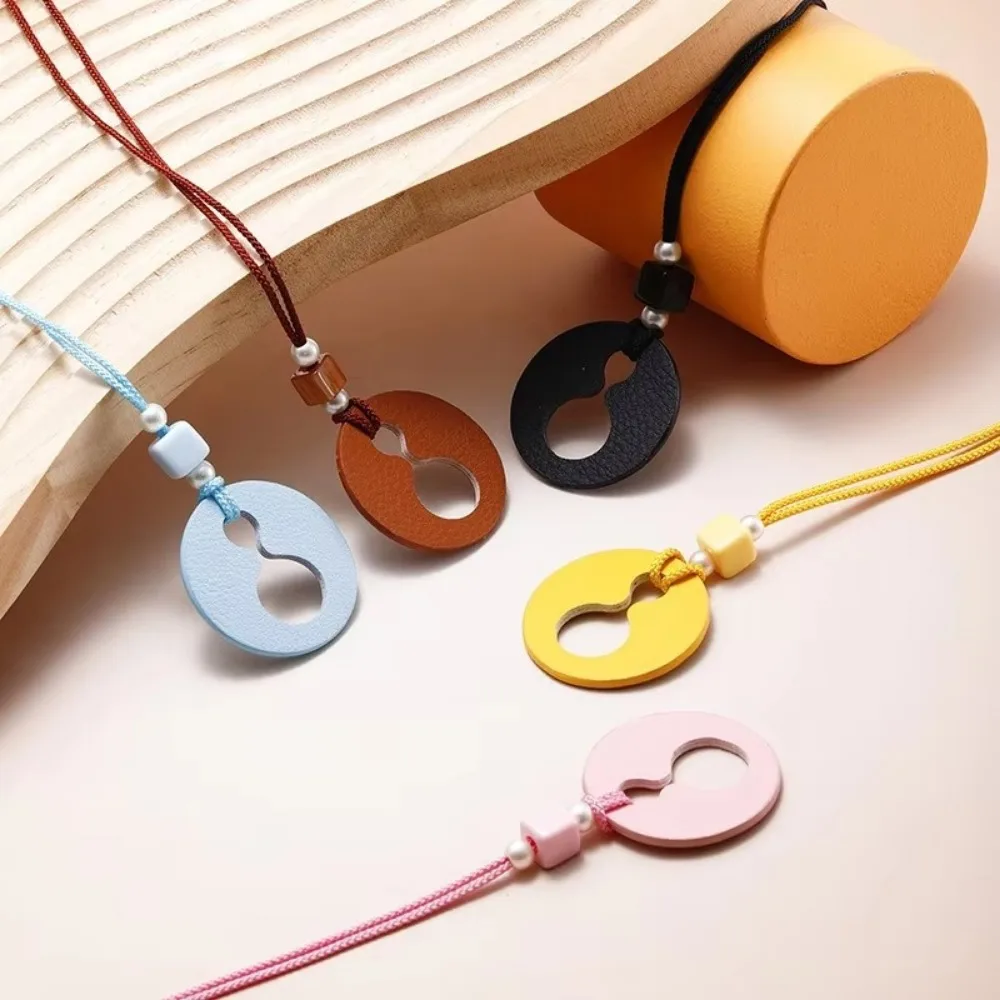 

Portable Adjustable Eyeglasses Rope Hanging PU Leather Sunglasses Clip Multi Functional Neck Cord Glasses Holder Women Men