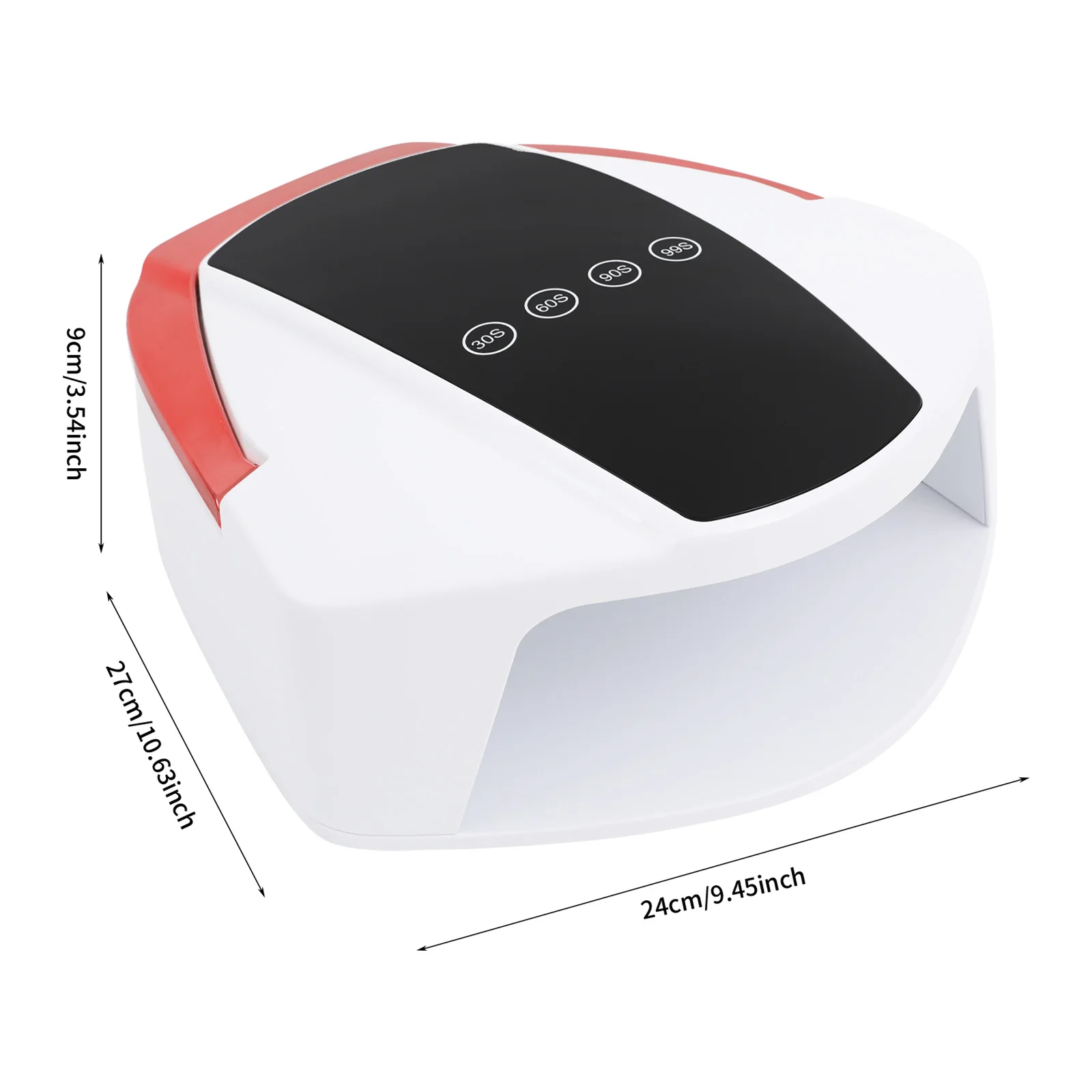 96W oplaadbare nagellamp Draadloos UV + LED manicure Bureau nageldroger Sneldrogende nageluithardingslamp met 4 timing