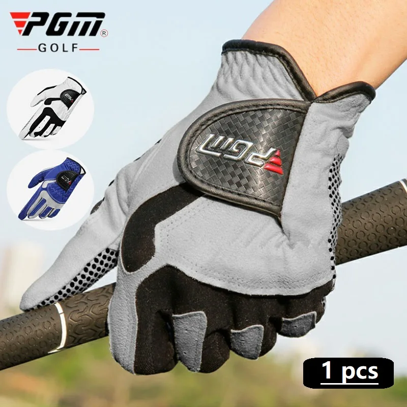 

Перчатки для гольфа PGM, 1 шт., для левого рука, мужские, дышащие, противоскользящие, из мягкой микрофибры, спортивные, для гольфистов