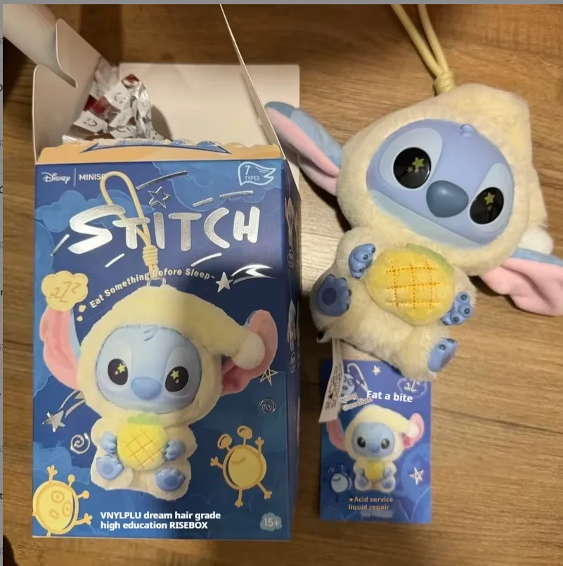 

Kawaii Stitch виниловая подвеска слепая коробка-сумка-милая кукла Mystery Series Eat Something before Sleep Пушистый подарок-сюрприз