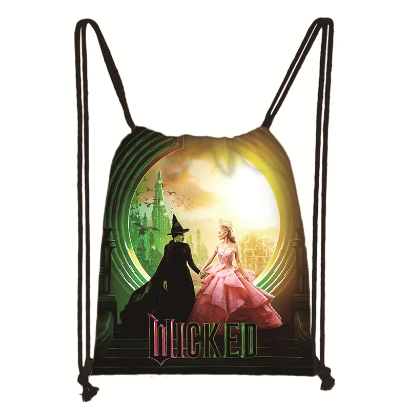 Cute Wicked draw rope bag Bad Witch Shopping Yoga Backpack Magic men Women cartoon sports fitness backpack