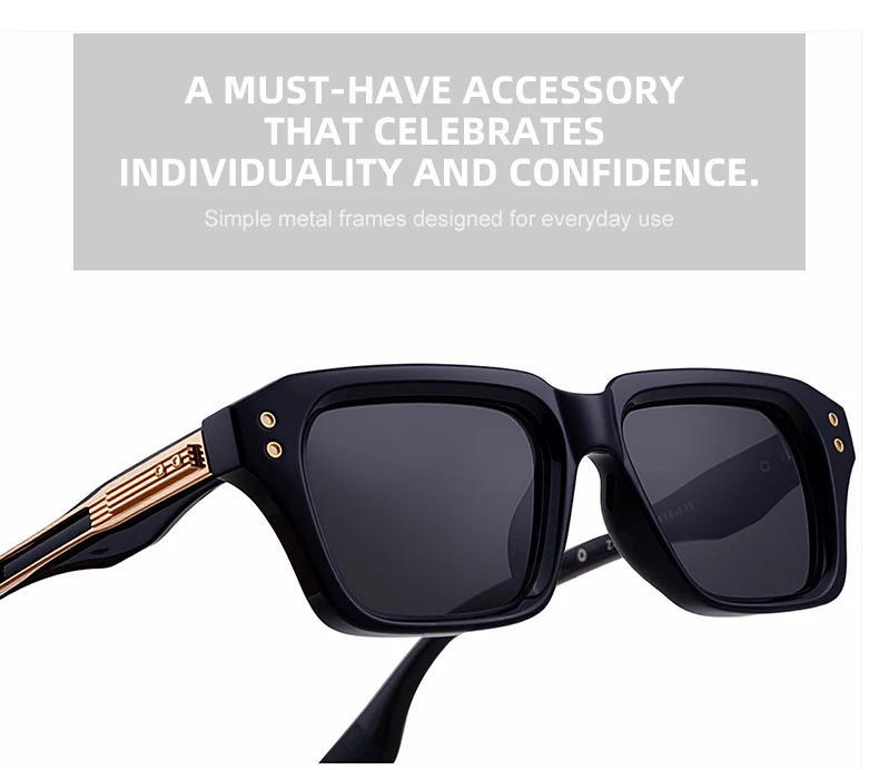 Retro Polarisierte Quadratische Punk Sonnenbrille Männer 2026 Luxus Marke Designer Klassische Fahren Schild Sonnenbrille für Männliche Shades UV400 – Detail 7