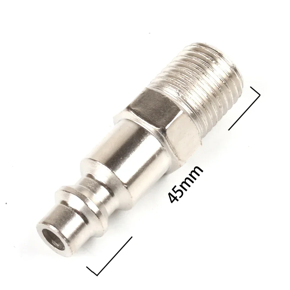 Air Compressor Male Thread Plug Adapter Air Hose Fittings NPT 1/4INCH Pneumatic Fittings Adapter Metal Quick Connector EU