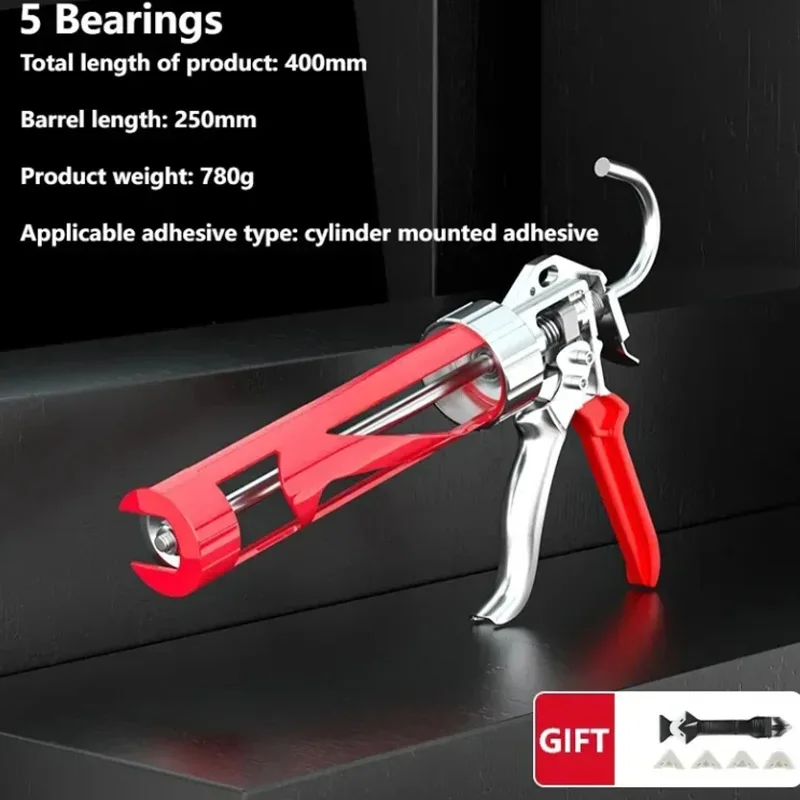 5 Bearing Soft Glue Gun Structure Manual Caulking Gun Glass Glue Guns Paint Finishing Tools Glue Seals For Doors And Windows