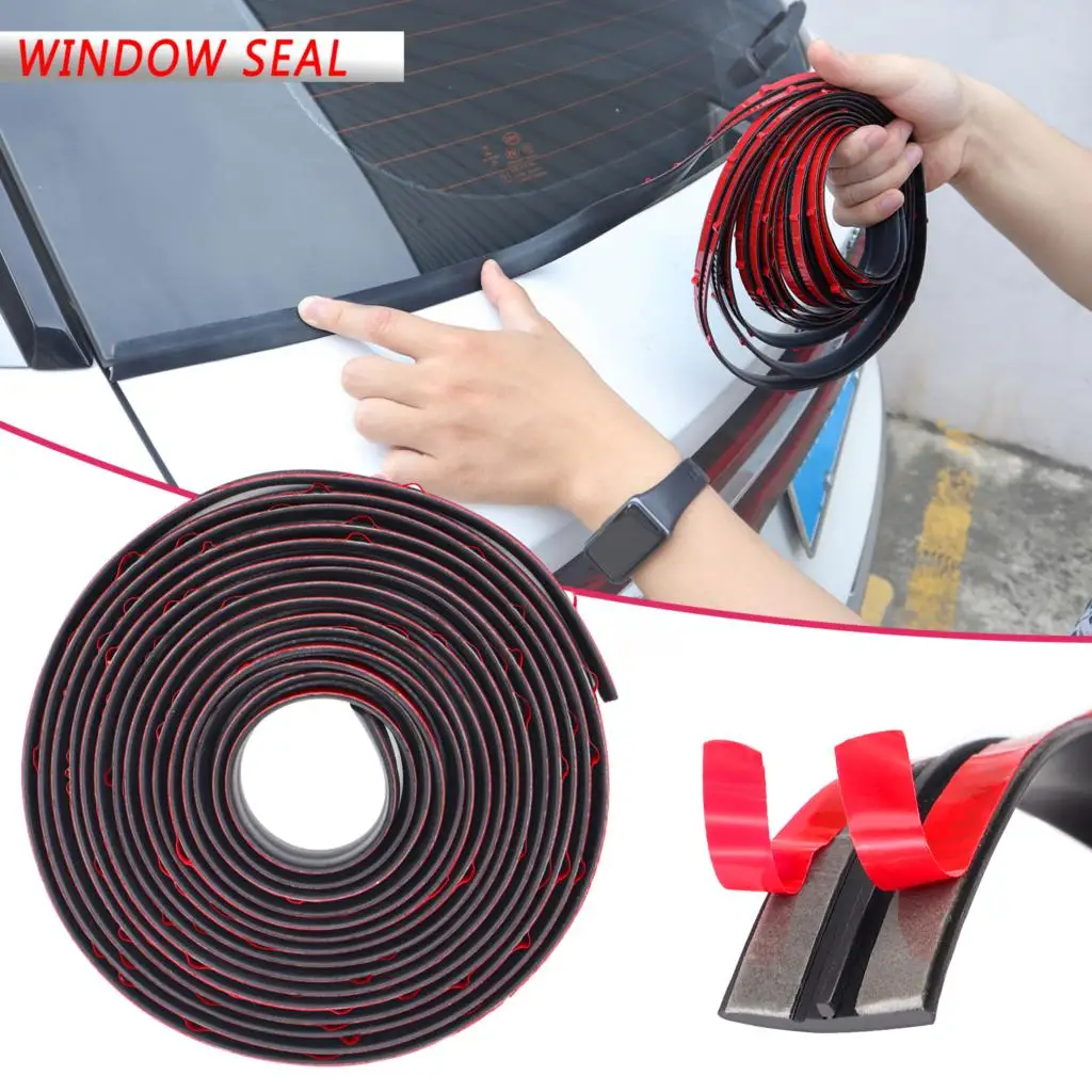 4M Car Window Seal Front Windshield Panel Rubber Seals Window Glass Edge Weatherstrip Sealant Protector Sealing Strip Noiseproof