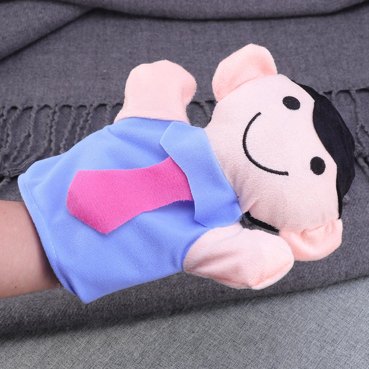 

1pc Cartoon Hand Puppets Adorable Family Hand Toy Plush Storytelling Toy (Daddy, 25cm) kids hand puppets