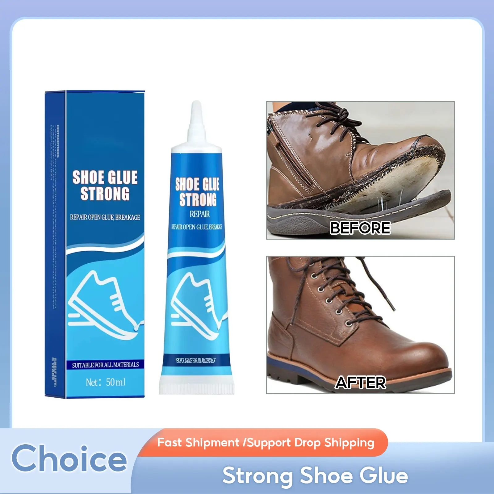 

Strong Shoe Glue Sole Glue Repair Adhesive Shoemaker Multipurpose Waterproof Universal Special Leather Shoes Sneakers Glue