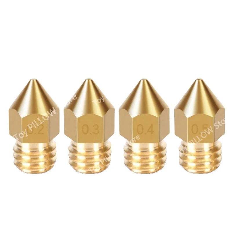 Suitable for 3D printer accessories MK8 nozzle hot selling brass engraving pointed extruder special extrusion head