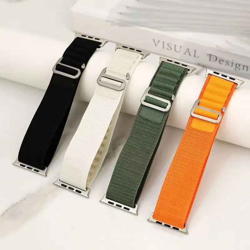 Alpine Loop For Apple Watch Straps 45mm 44mm Sports Nylon Bracelet iWatch 8 9 7 6 5 4 3 40mm 42mm Metal G-Hook Ultra 2 49mm Band