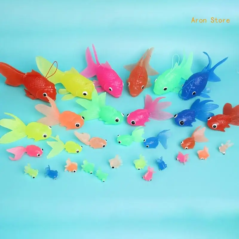 Pack of 20 Children Floating Fish Toy Swimming Fish Pets Baby Bath Toy Floating Goldfish Fish Bath Toy for Baby