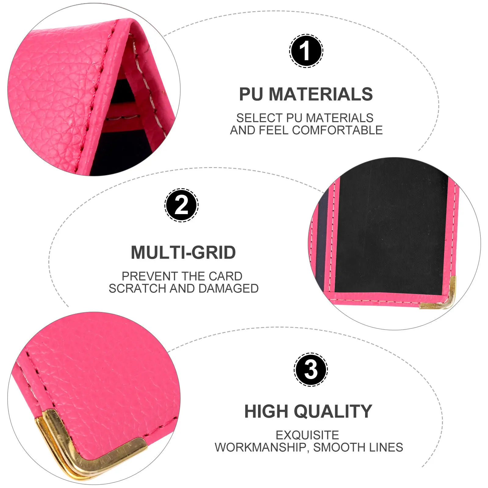 Id Case Protector Card Protective Sleeve Holder Credit Bag Holders Travel Durable Premium Material Scratch Resistant Multi Grid