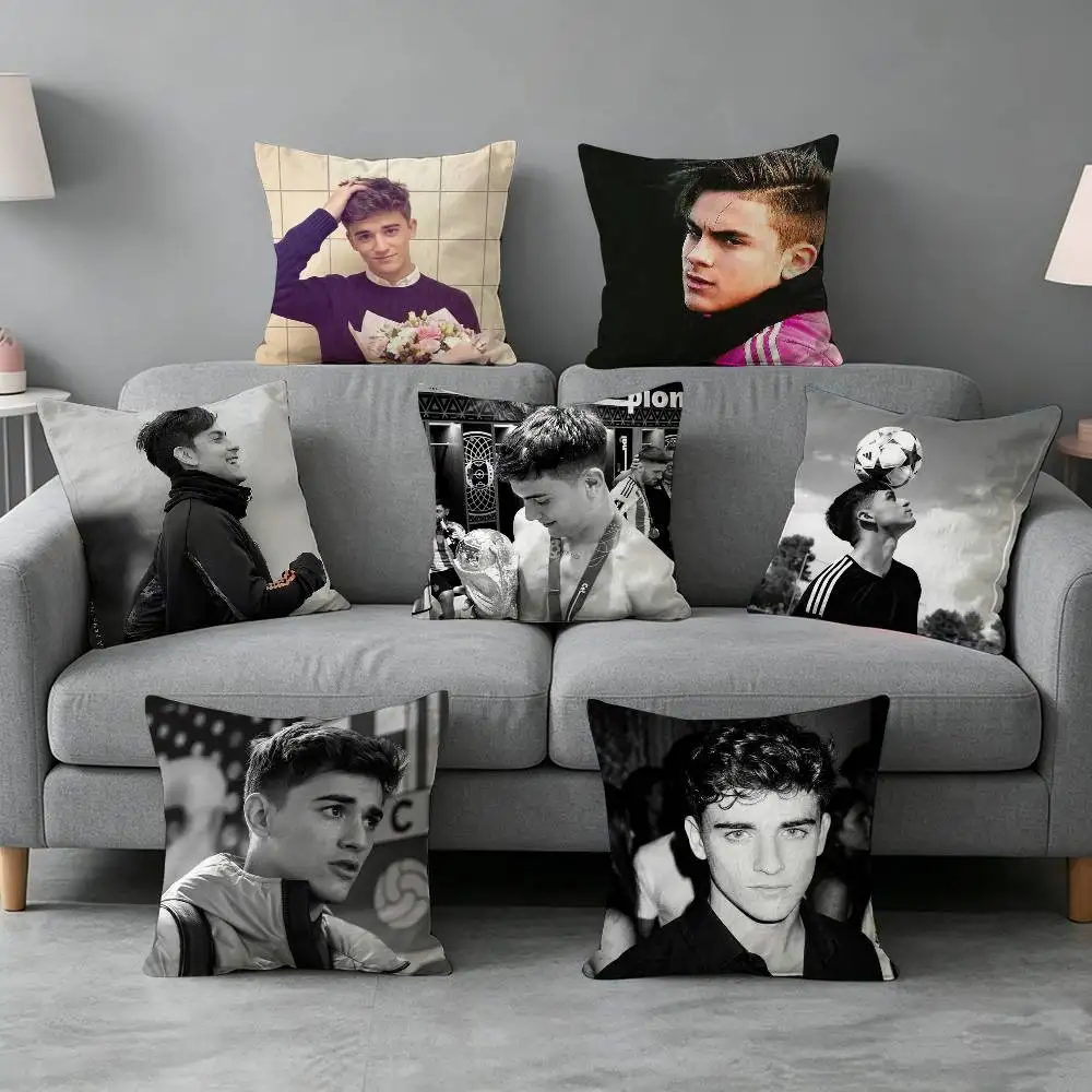 Stylish and cool Gavi Football-l star Pillow cover gift High definition digital printing,Surprise  vivid pattern Household.