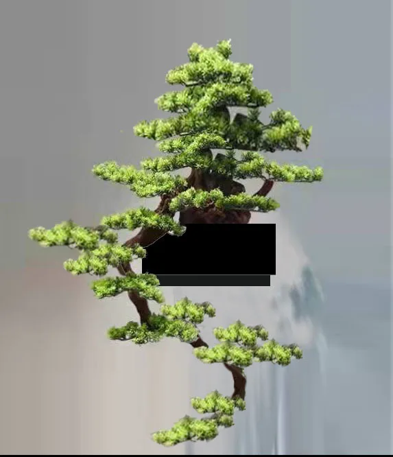 Creative landing simulation welcome pine bonsai new Chinese entrance welcome pine ornament home decoration living room crafts