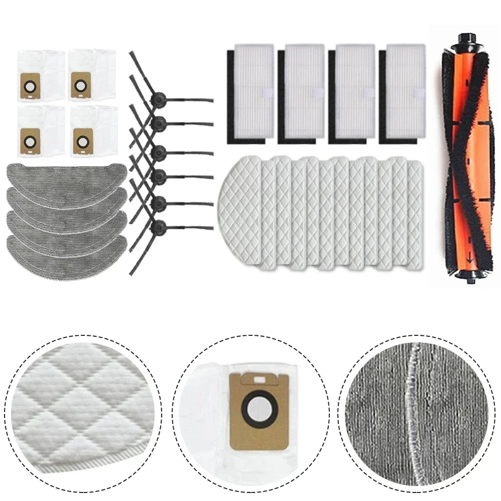 Side Roller Brush Filters Mop Cloth Water Tank Filter For Imou L11-A L11 Vacuum Cleaner Parts Sweeper Cleaning Tool Accessory