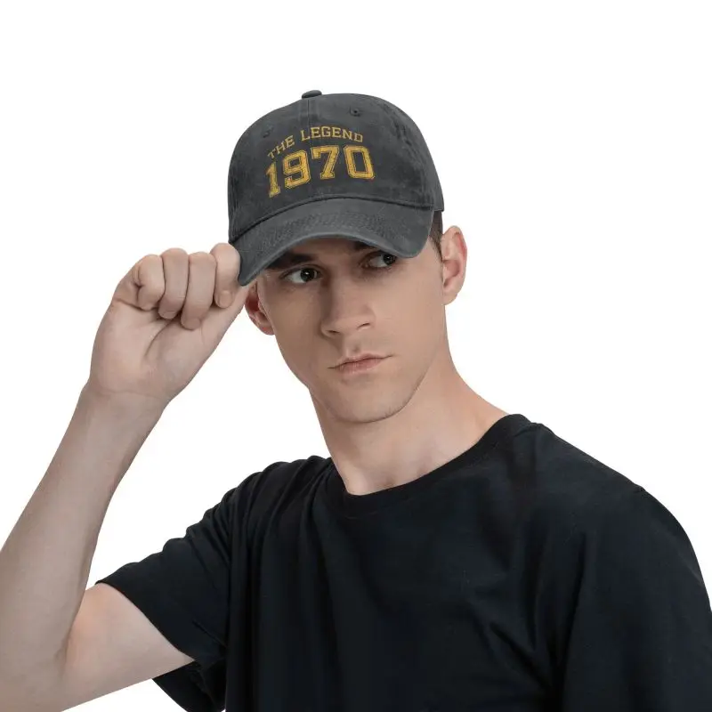 Personalized Cotton The Legend Born In 1970 Baseball Cap Men Women Breathable Dad Hat Sports