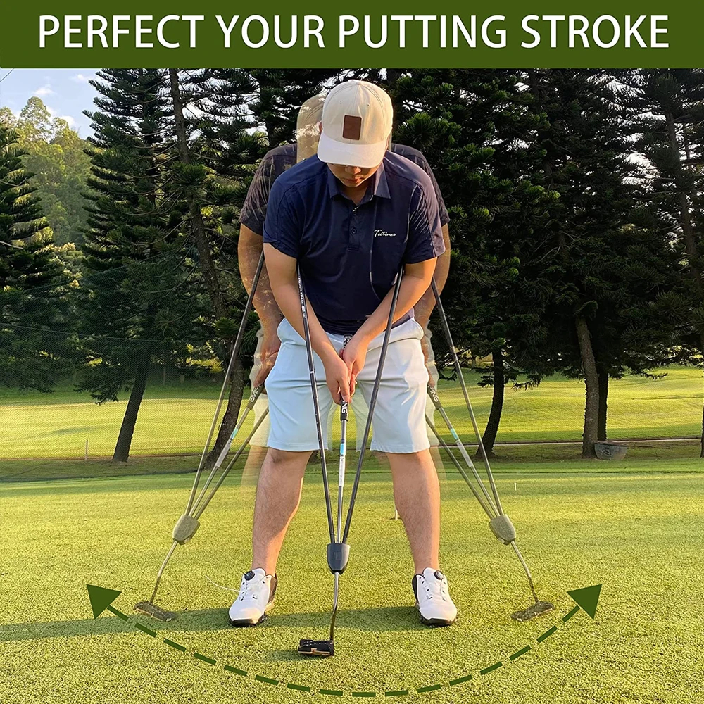 Golf Putting Training Aid - Putting aid - Putting aid Golf Training Equipment for Perfect putt fit All Kind of Putter Shaft