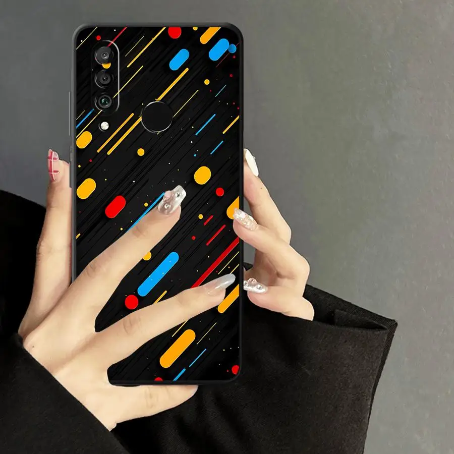 Funda para Huawei P Smart 2019 P20 P40 Lite P30 P20 Pro P20 Lite 2018 Funda para teléfono geométrica neón