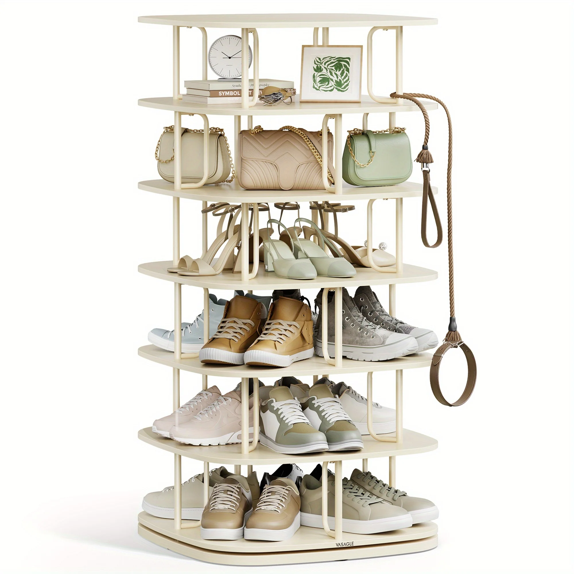 

7-Layer Rotating Storage Rack for Shoes, Bags And Other Small Items, Shoe Rack/ Shoe Cabinet/ Home Storage Organization