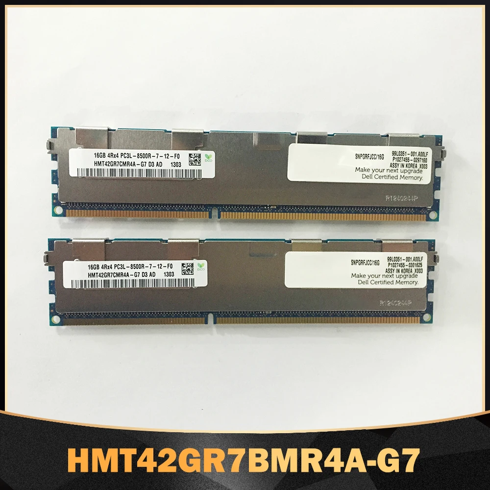 

1PCS RAM 16G 16GB 4Rx4 1066 ECC REG DDR3L PC3L-8500R For SK Hynix Memory HMT42GR7BMR4A-G7