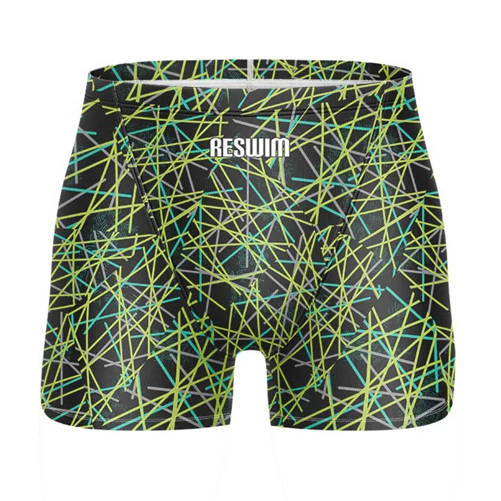 New Men's Summer Trunks Swim Surf Trunks Beach Tights Shorts Quick Dry Surf Swimming Pantalones Gym Swim Jammer Swimsuit Short