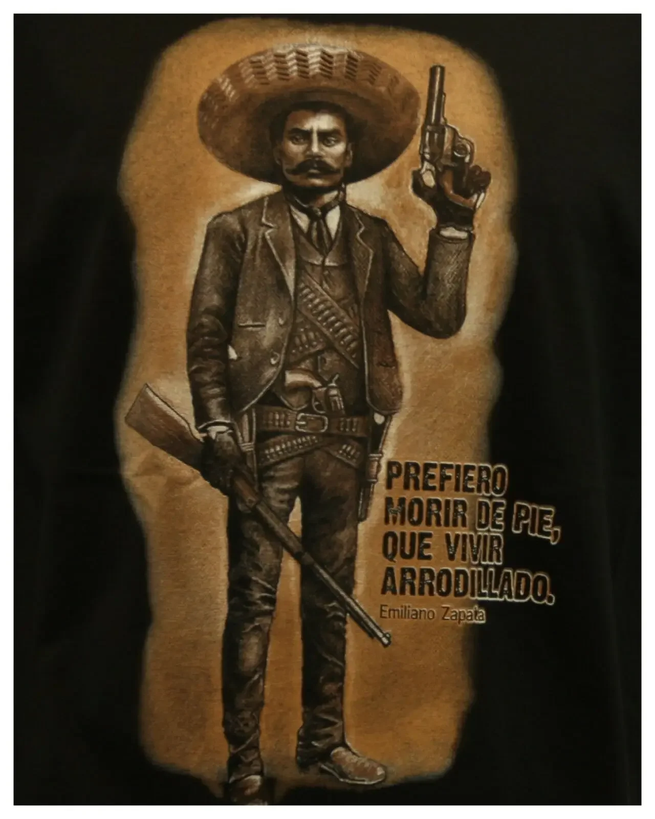 Mexico Revolutionist Emiliano Zapata Fashion Casual Hipster T-Shirt. Summer Cotton Short Sleeve O-Neck Mens T Shirt New S-3XL