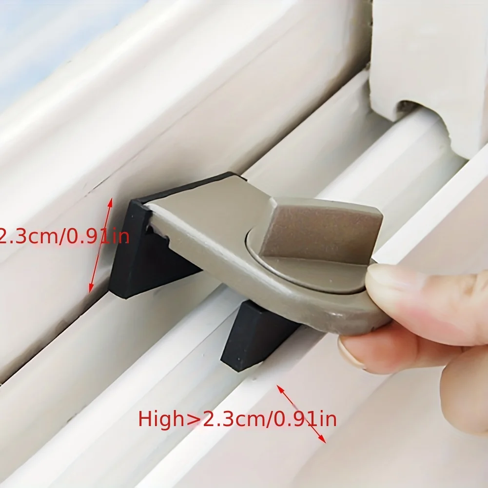 Aluminum Alloy Sliding Door and Window Safety Lock, Sliding Sash Stopper, Cabinet Locks Straps, Security Anti-theft Lock