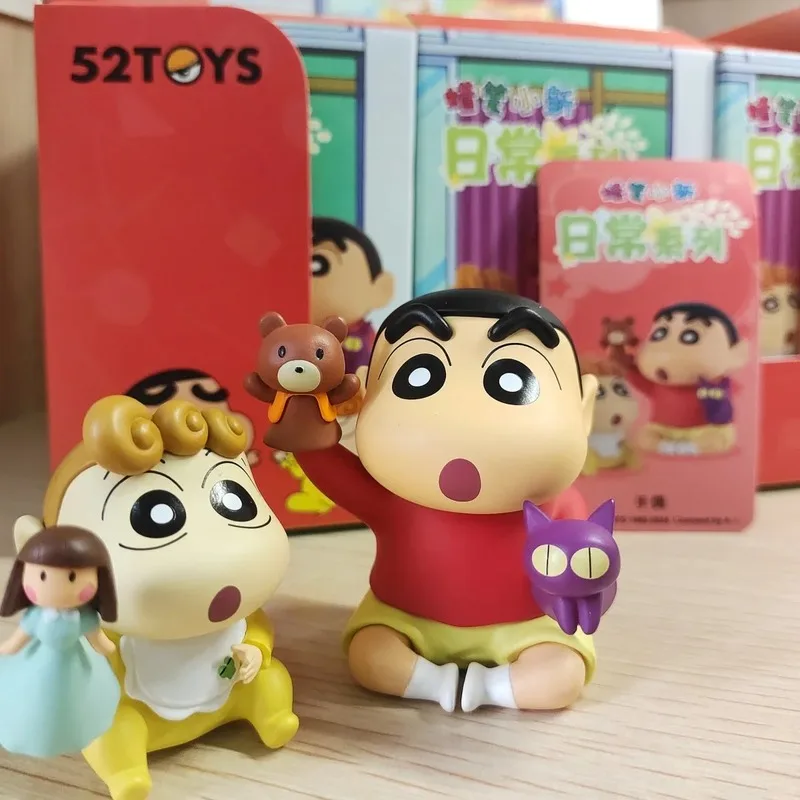 Crayon Shin-Chan Anime Action Figures Toy Box, Trend Play, Ornement, Décoration, Cadeau d'anniversaire, Authentique, 03 Series