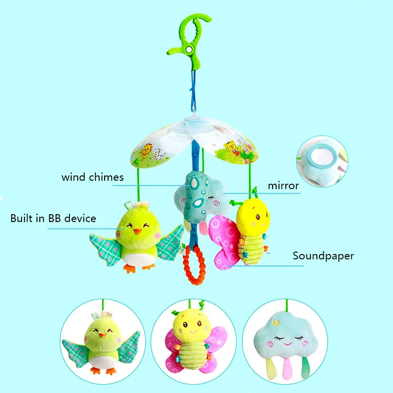 Multi Functional Baby Wind Chime Box-packed Car Bed Hanging Toys Baby Rattles for Newborn 0-18Months