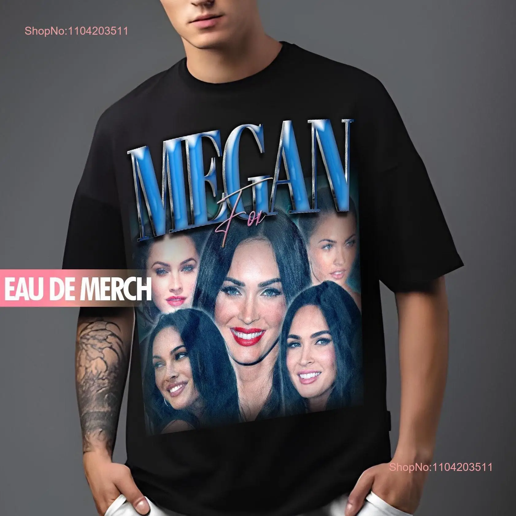 MEGAN FOX TEES Vintage T Shirt 90s Tribute Merch Retro Fans Funny Edit long or short sleeves