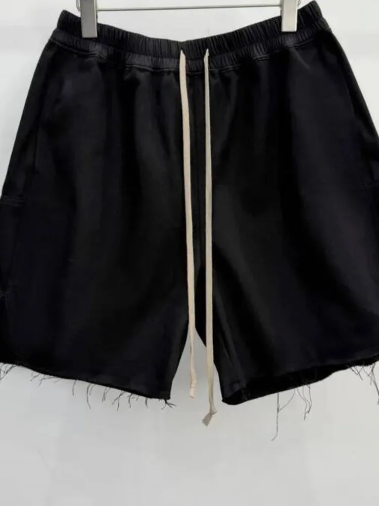 Men's Casual High Street Trendy Split Drawstring Elastic Waist Zipper Design Shorts 2026 Summer New 2OG0H