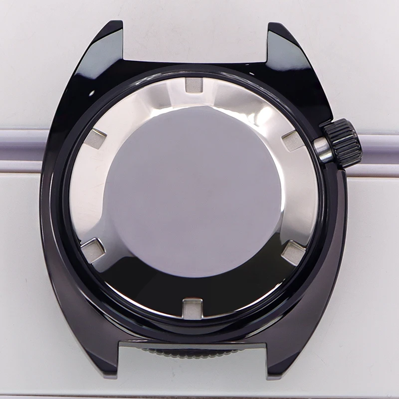 Black 41mm Men's Watch Case Watch Replacement Repair Parts Sapphire Crystal For Seiko NH35 NH36 NH34 NH38 Movements 28.5mm Dial
