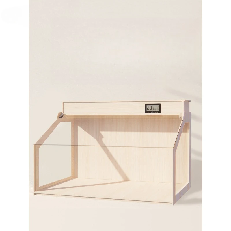 Open the door Wooden cage Hamster cage Golden bear room Macaroni glass landscaping Rutin chicken feeding box