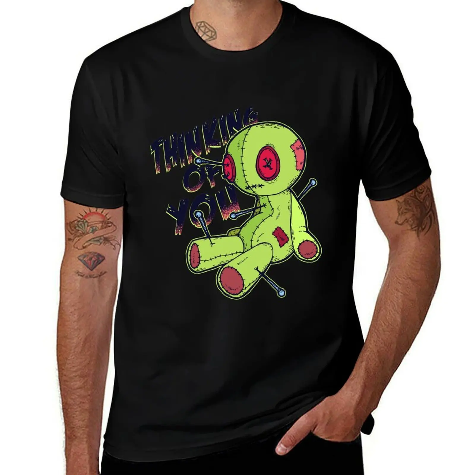 

Halloween Creepy Doll Voodoo Doll Horror Goth Costume T-Shirt t shirts with prints anime t shirts for man T-Shirt