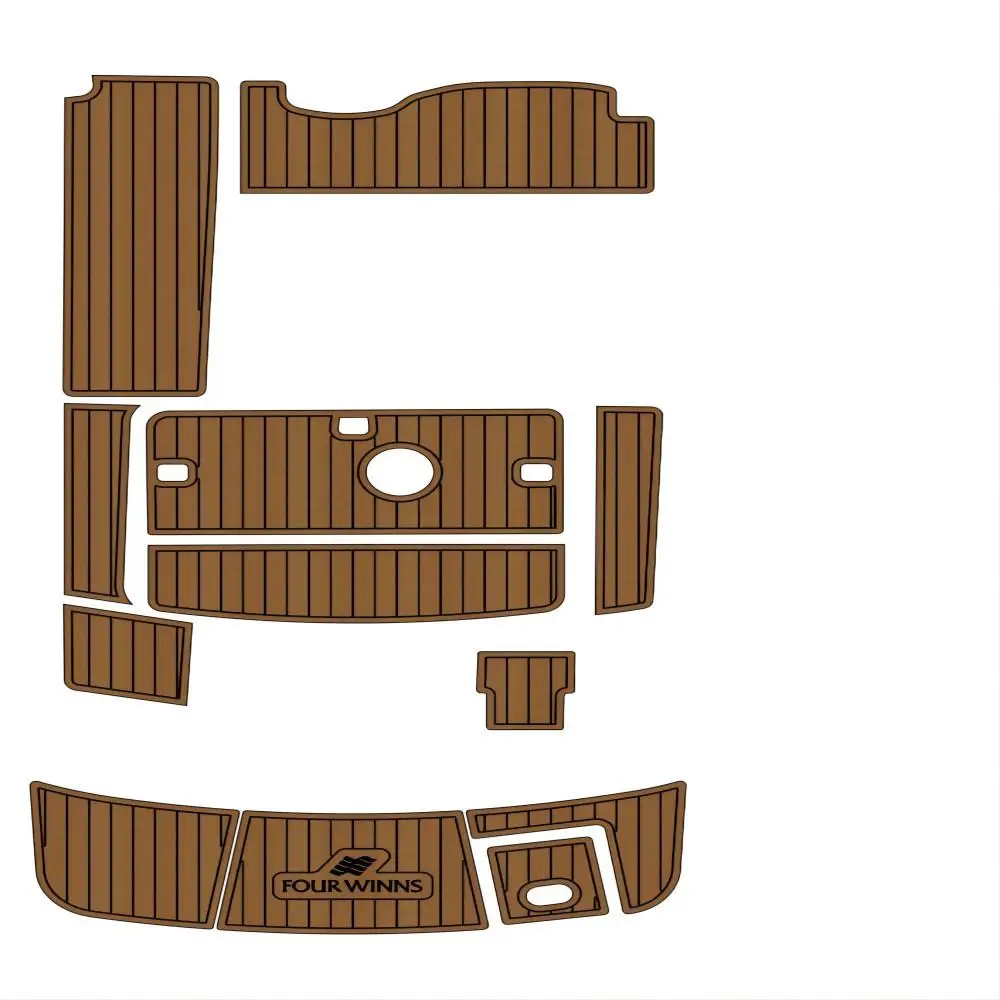 STLF 2004 Four Winns 248 Vista Swim Platform Cockpit Boat EVA Faux Teak Deck Floor Mat SeaDek MarineMat Gatorstep Style Self Adh
